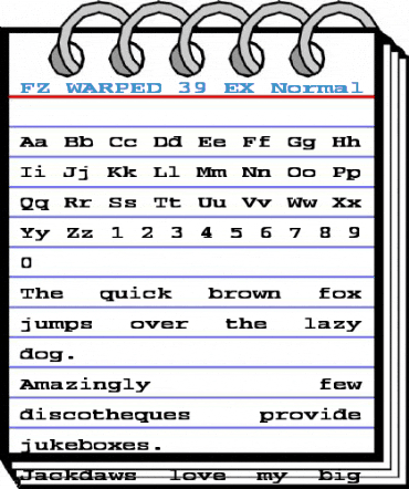 FZ WARPED 39 EX Normal Font