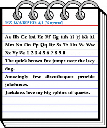 FZ WARPED 41 Normal Font