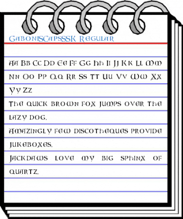 GaboniSCapsSSK Regular Font