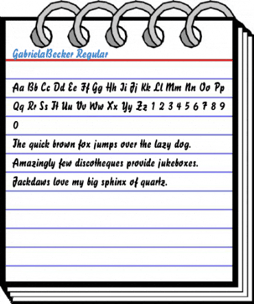 GabrielaBecker Regular Font