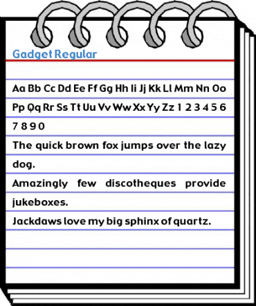 Gadget Regular Font