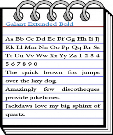 Galant Extended Bold Font