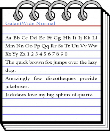 GalantWide Normal Font