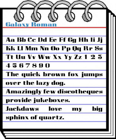 Galaxy Roman Font