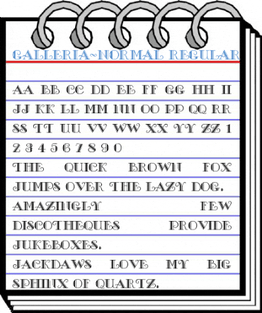 Galleria-Normal Regular Font