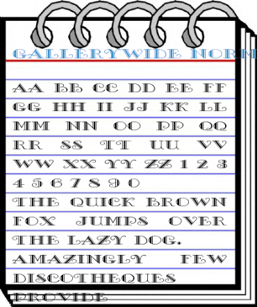 GalleryWide Normal Font