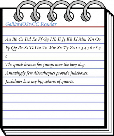 GalliardOStyCC Regular Font