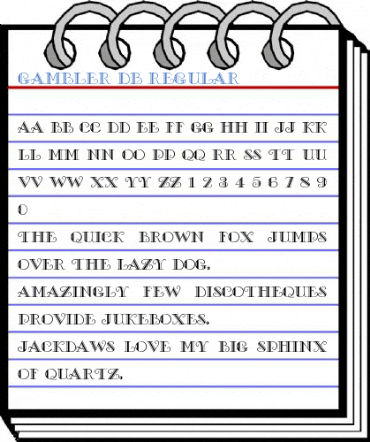 Gambler DB Regular Font