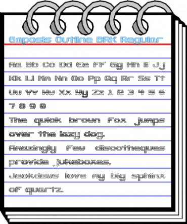 Gaposis Outline BRK Regular Font