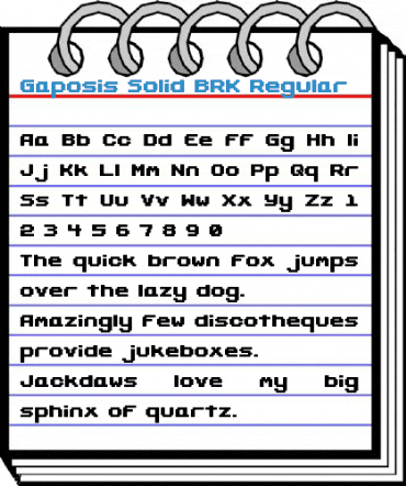 Gaposis Solid BRK Regular Font