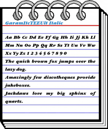 GaramItcTEEUlt Font