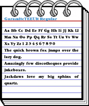 GaramItcTEEUlt Regular Font