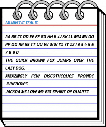 Munistic Italic Font