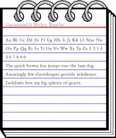 Garamond36 Becker Regular Font