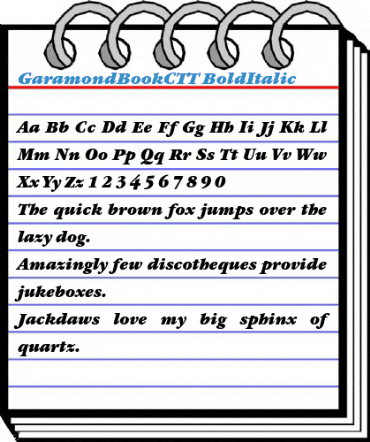 GaramondBookCTT Font