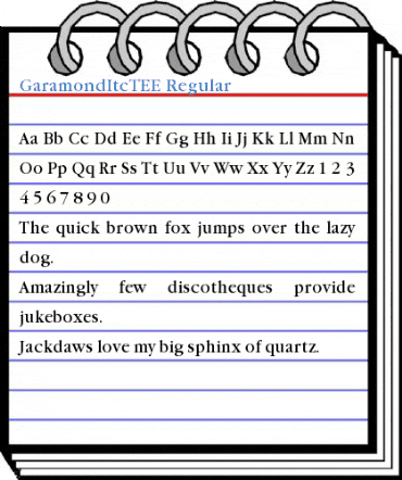GaramondItcTEE Regular Font