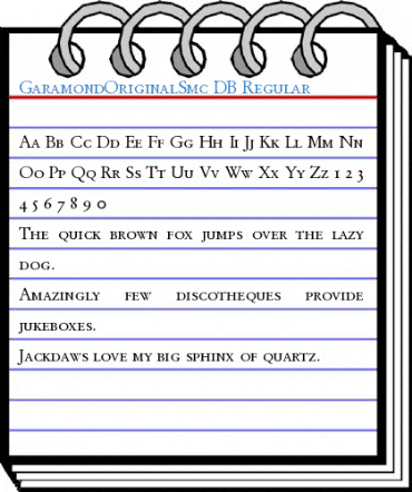 GaramondOriginalSmc DB Regular Font