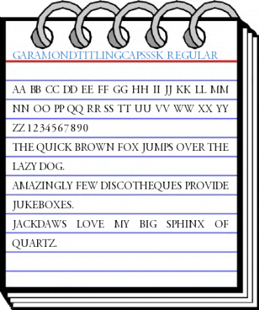 GaramondTitlingCapsSSK Regular Font