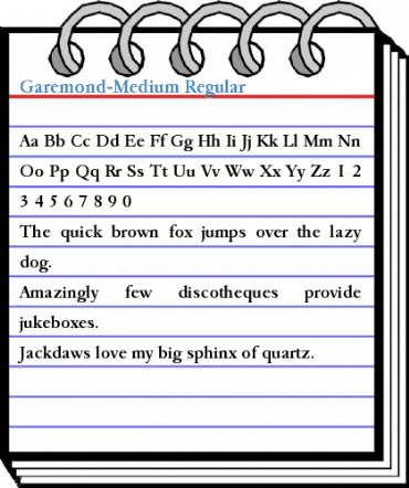 Garemond-Medium Regular Font