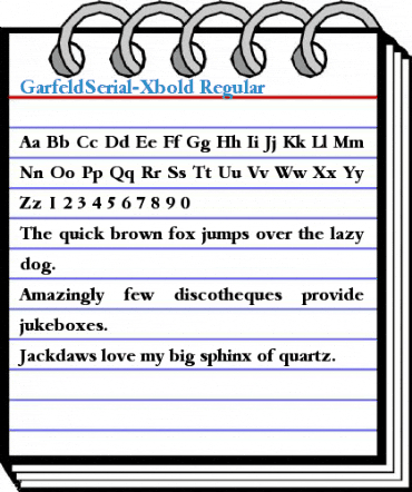 GarfeldSerial-Xbold Regular Font