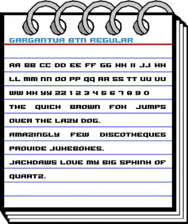Gargantua BTN Regular Font
