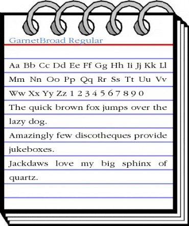 GarnetBroad Regular Font