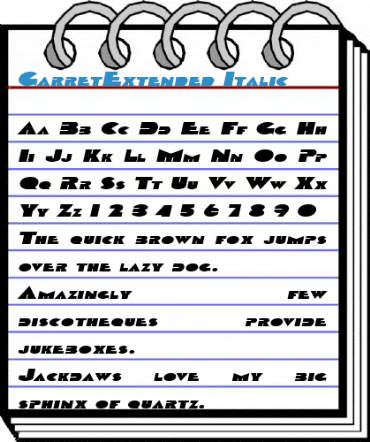 GarretExtended Italic Font