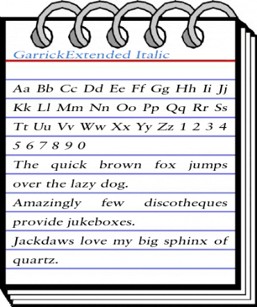 GarrickExtended Italic Font