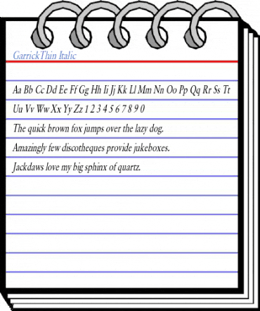 GarrickThin Font