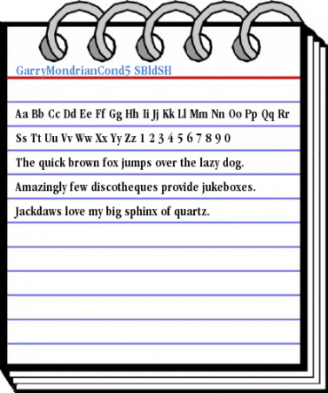 GarryMondrianCond5 SBldSH Font