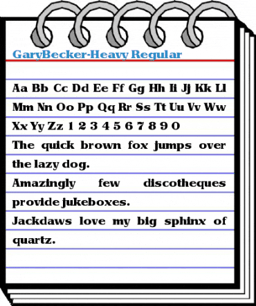 GaryBecker-Heavy Regular Font