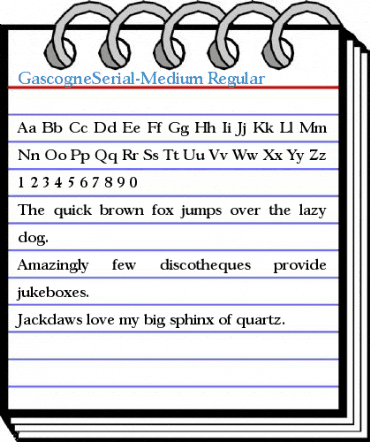 GascogneSerial-Medium Regular Font