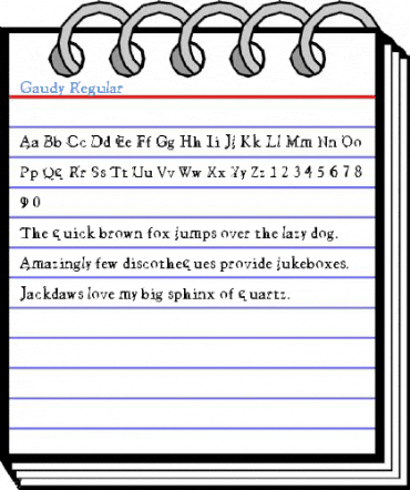 Gaudy Regular Font