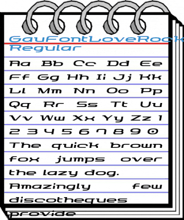 GauFontLoveRocket Regular Font