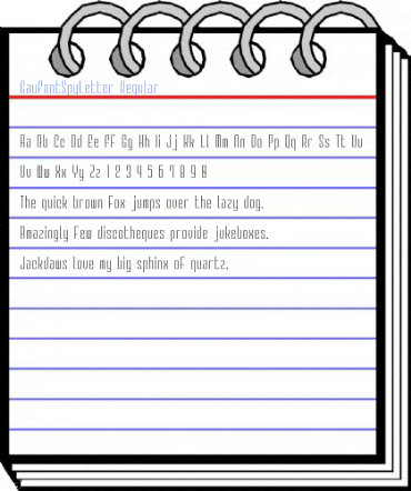 GauFontSpyLetter Regular Font