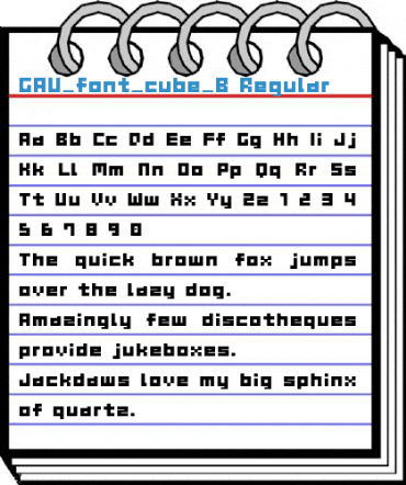 GAU_font_cube_B Regular Font