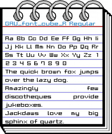 GAU_font_cube_R Regular Font