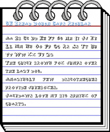 GE Bread Dough Caps Regular Font