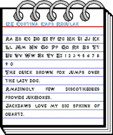 GE Cortina Caps Regular Font