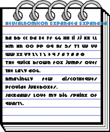 Neuralnomicon Expanded Font