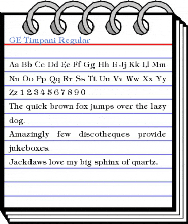 GE Timpani Regular Font