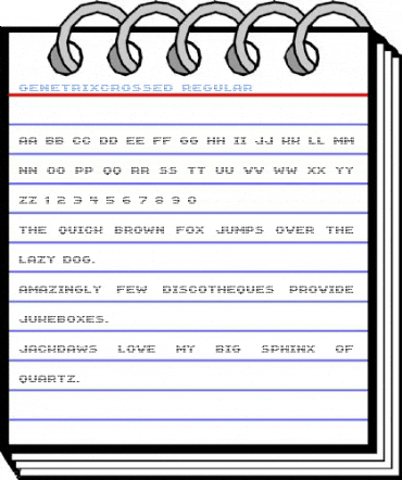 GenetrixCrossed Regular Font