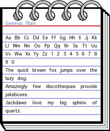 Geneva Plain Font