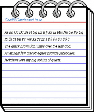 Geo986Condensed Font