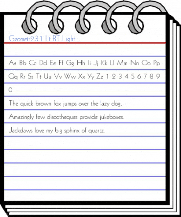 Geometr231 Lt BT Light Font