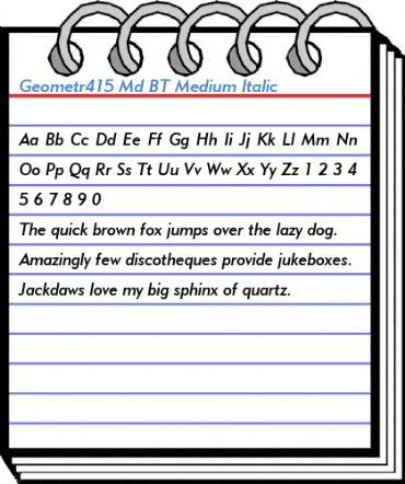 Geometr415 Md BT Font