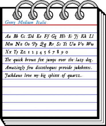 Georg Medium Italic Font