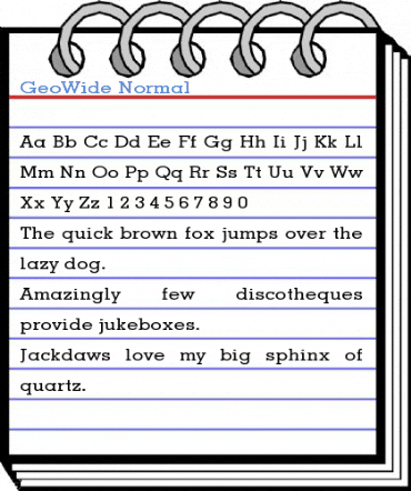 GeoWide Normal Font