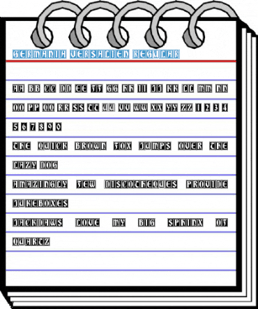 Germania Versalien Regular Font