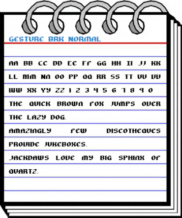 Gesture BRK Normal Font